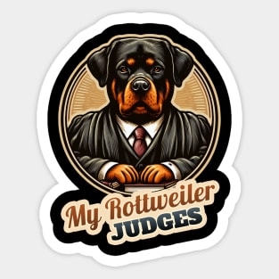 Judge Rottweiler Sticker